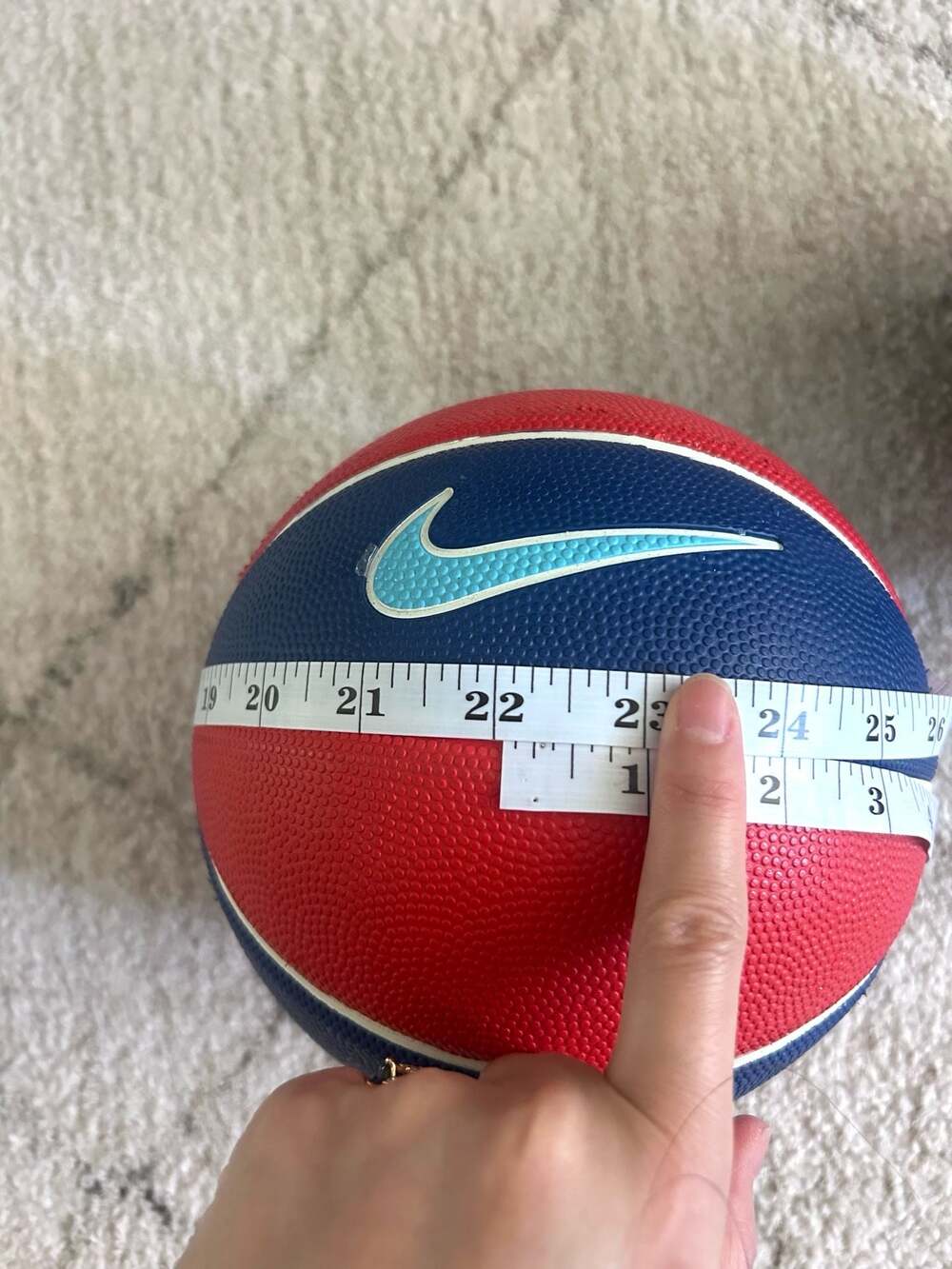 Nike Red and Blue Rubber Basketball Size 3 - Picture 4 of 5